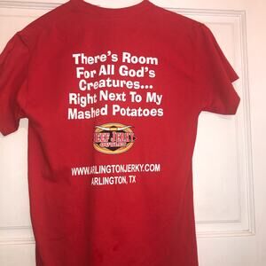 ARLINGTON JERKY PETA T-Shirt Men’s Adult M Red Short sleeved